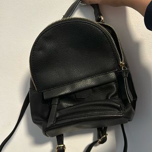 Mini black backpack